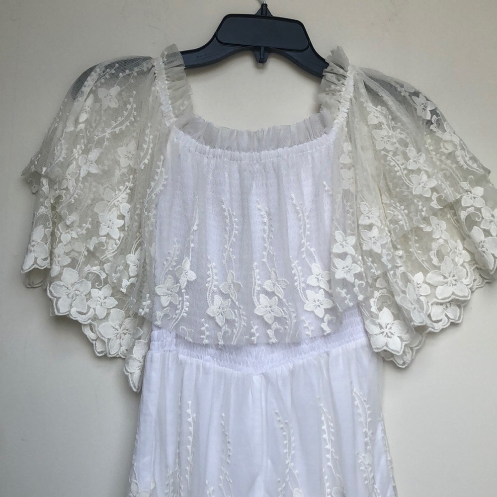 KAS New York Boho White Lace Lisa Romper - Picture 2 of 6